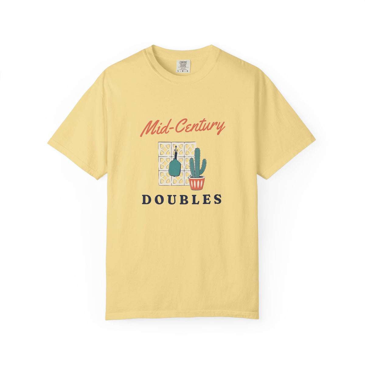 Mid-Century Doubles Tee in Butter, front view