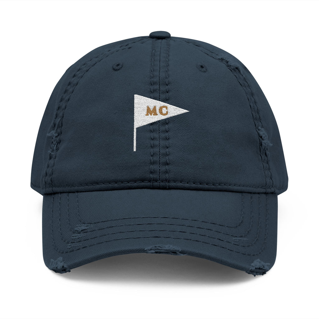 MC Pennant Dad Hat in Dark Navy, front view