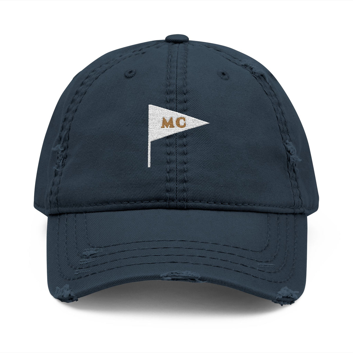 MC Pennant Dad Hat in Dark Navy, front view