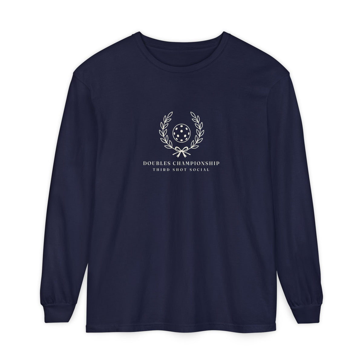 Laurel Long Sleeve Tee in True Navy, front view