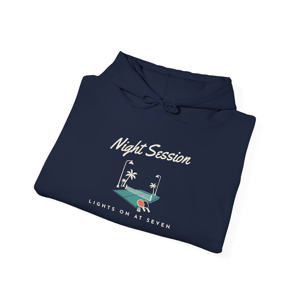 Night Session Hoodie in Navy, folded