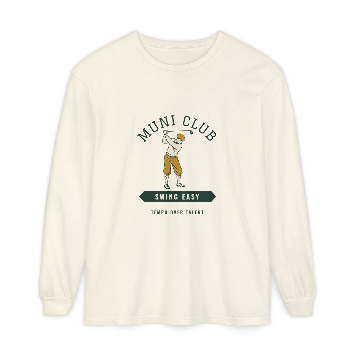 Swing Easy Long Sleeve Tee in Ivory, front view