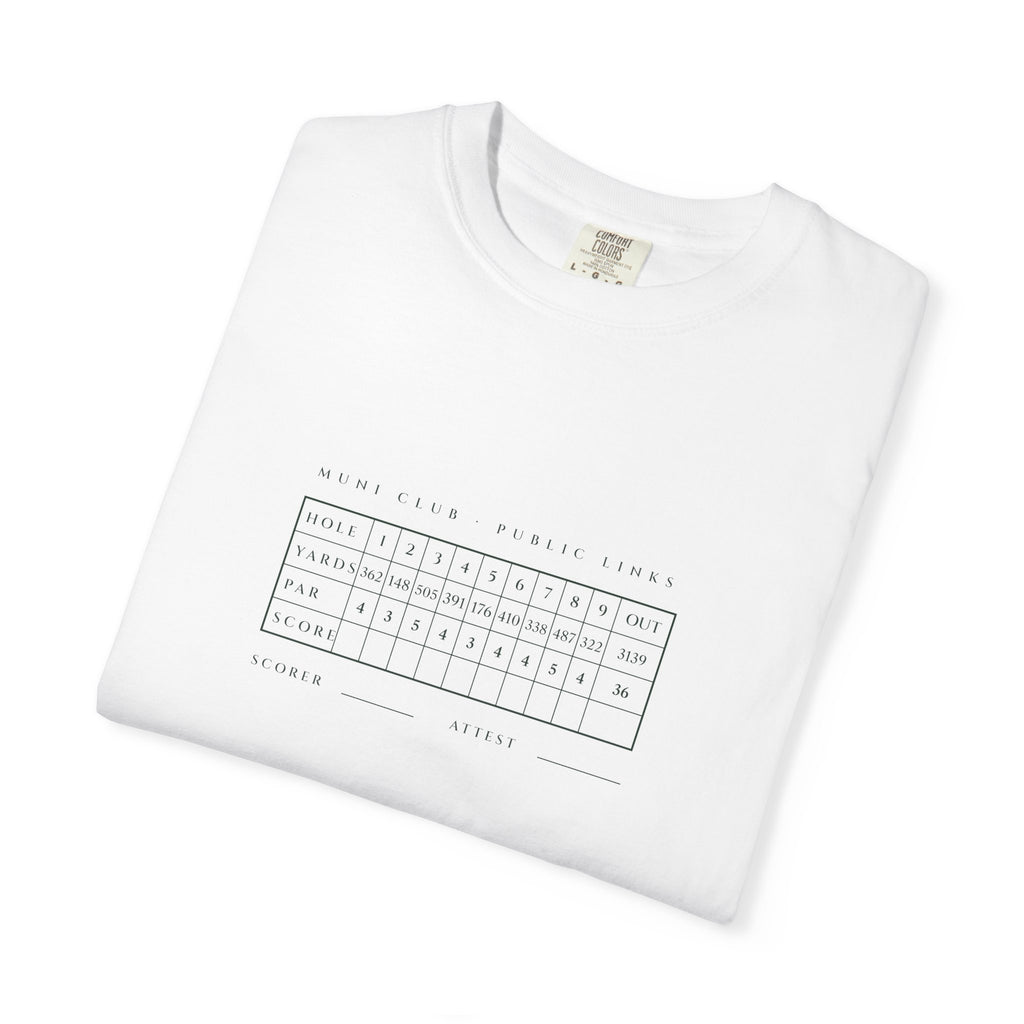 Scorecard Tee in White, folded
