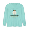Dew Sweepers Long Sleeve Tee in Chalky Mint, front view