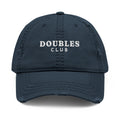 Doubles Club Dad Hat in Dark Navy, front view