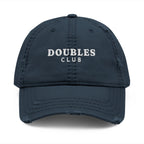 Doubles Club Dad Hat in Dark Navy, front view