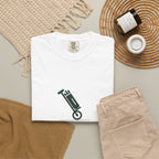 Walkers Welcome Tee in White, fabric and print detail