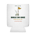 Hole in One Can Cooler in White, front view