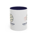 The Hole Story Mug in Navy, corner view
