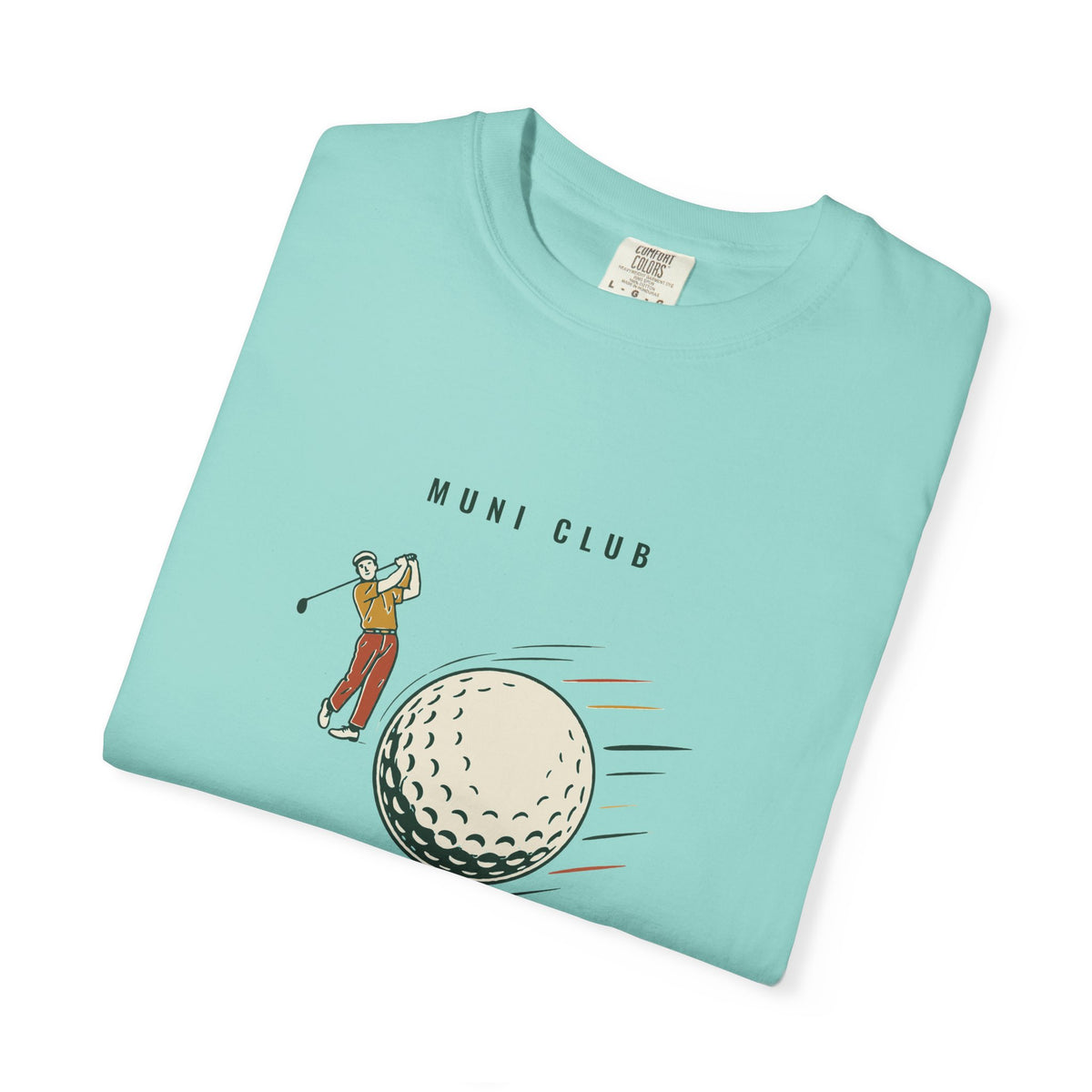 Fore! Tee in Chalky Mint, folded