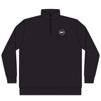 MC Monogram Quarter-Zip in Black, front view