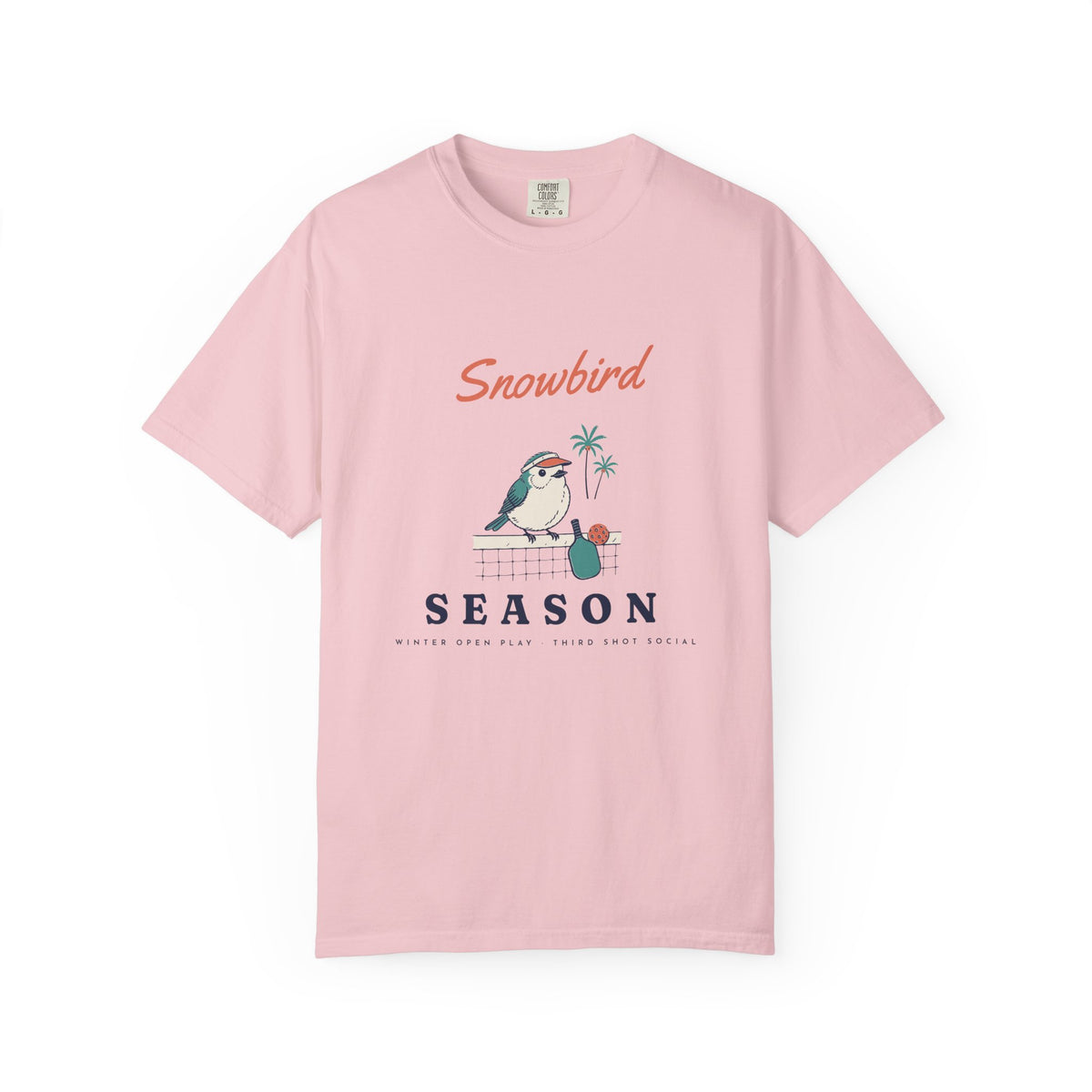 Snowbird Season Tee in Blossom, front view