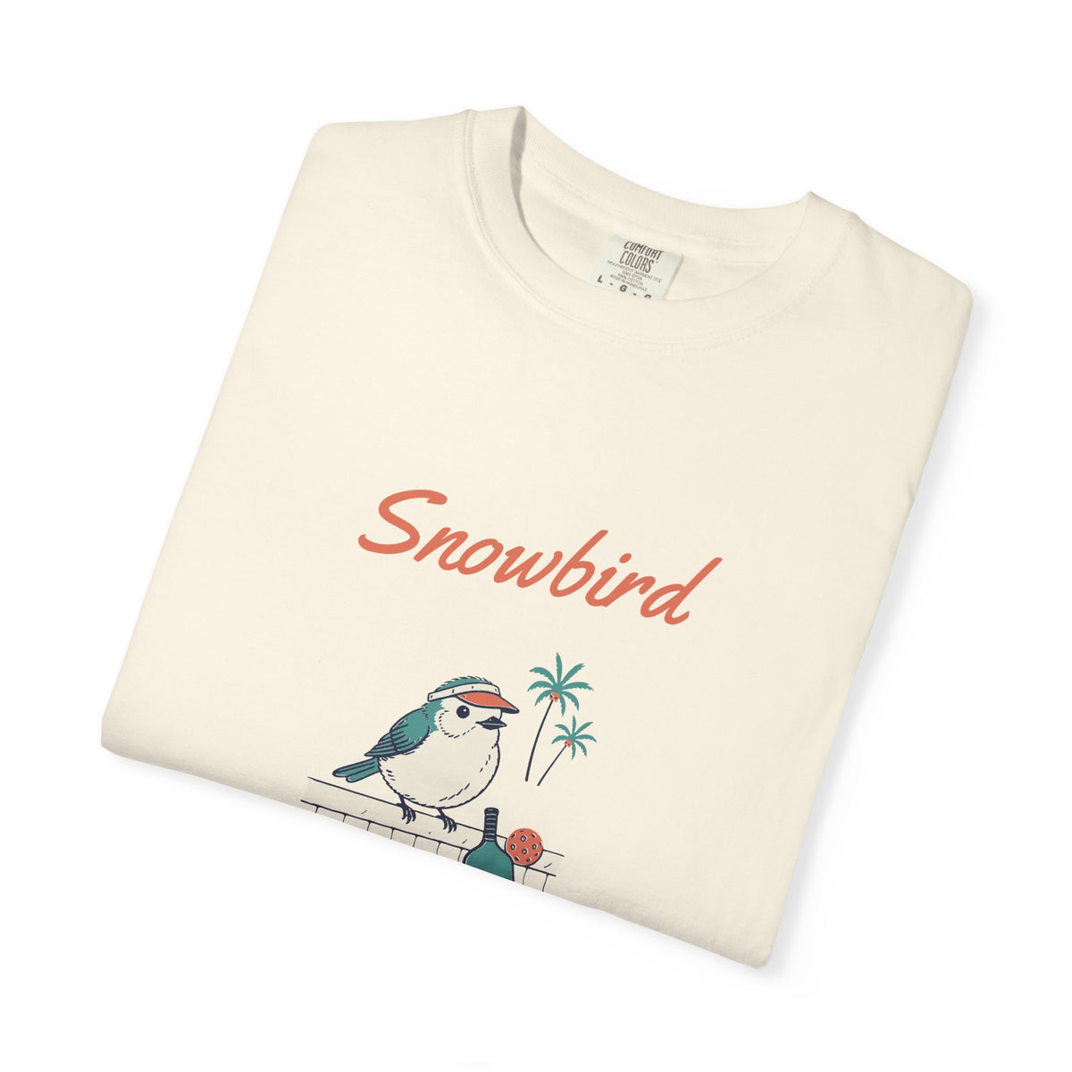 Snowbird Season Tee in Ivory, folded