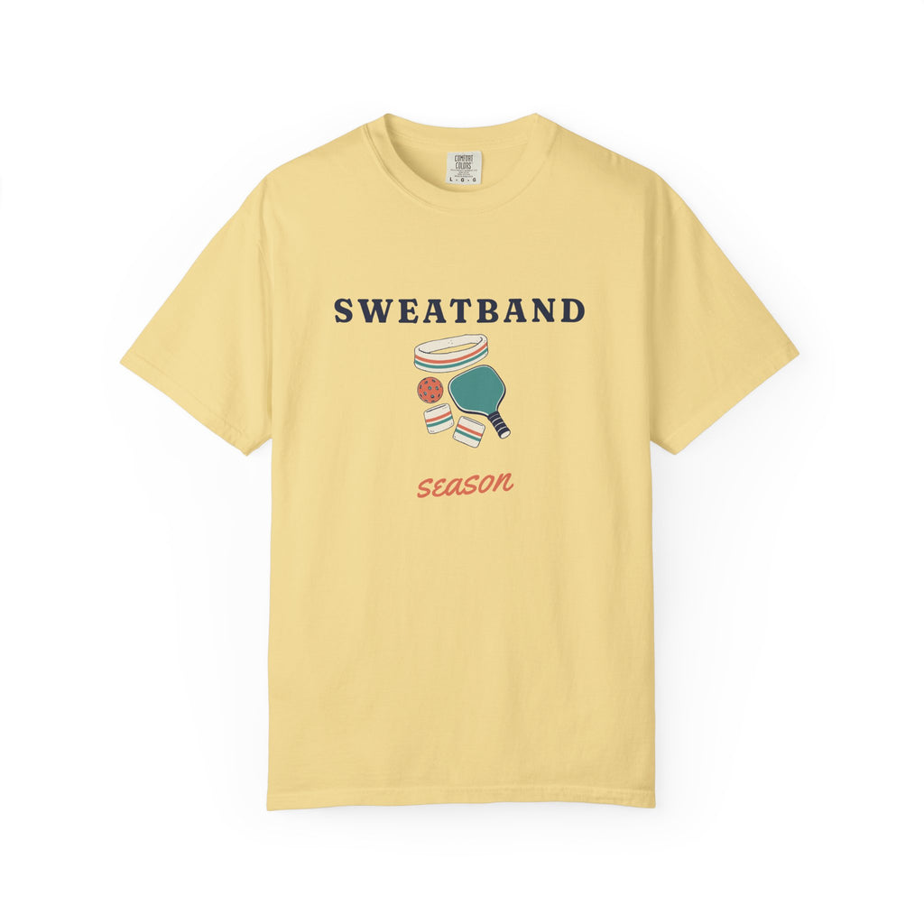 Sweatband Season Tee in Butter, front view