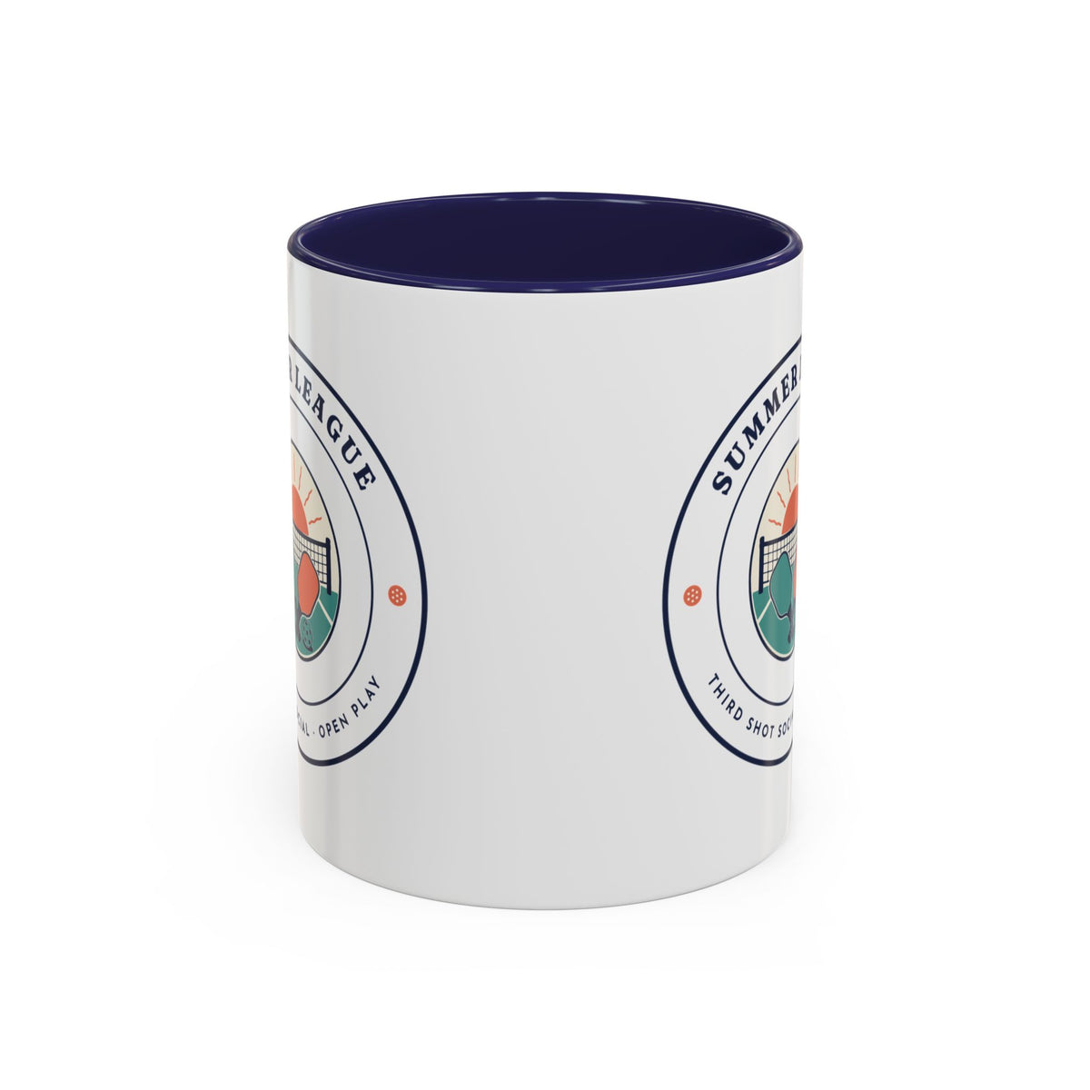 Summer League Mug in Navy, corner view
