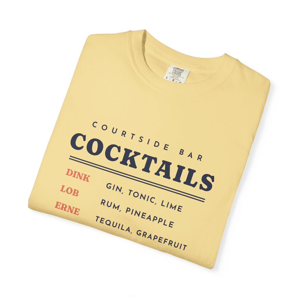Cocktail Menu Tee in Butter, folded