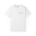 Monogram Shield Tee in White, front view