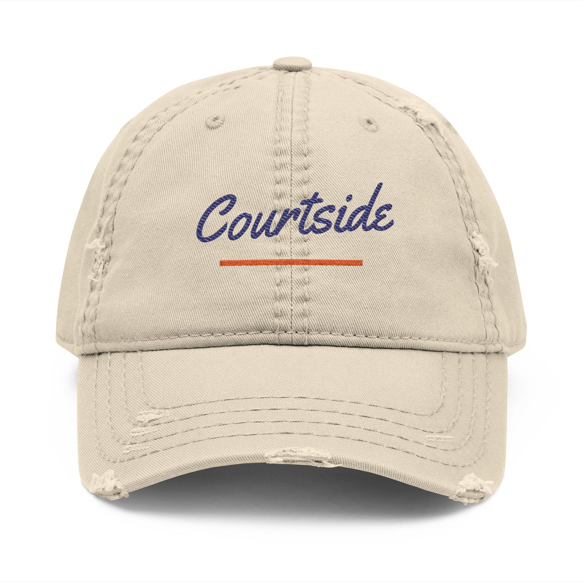 Courtside Dad Hat in Khaki, front view