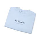 Social Hour Crewneck in Light Blue, folded