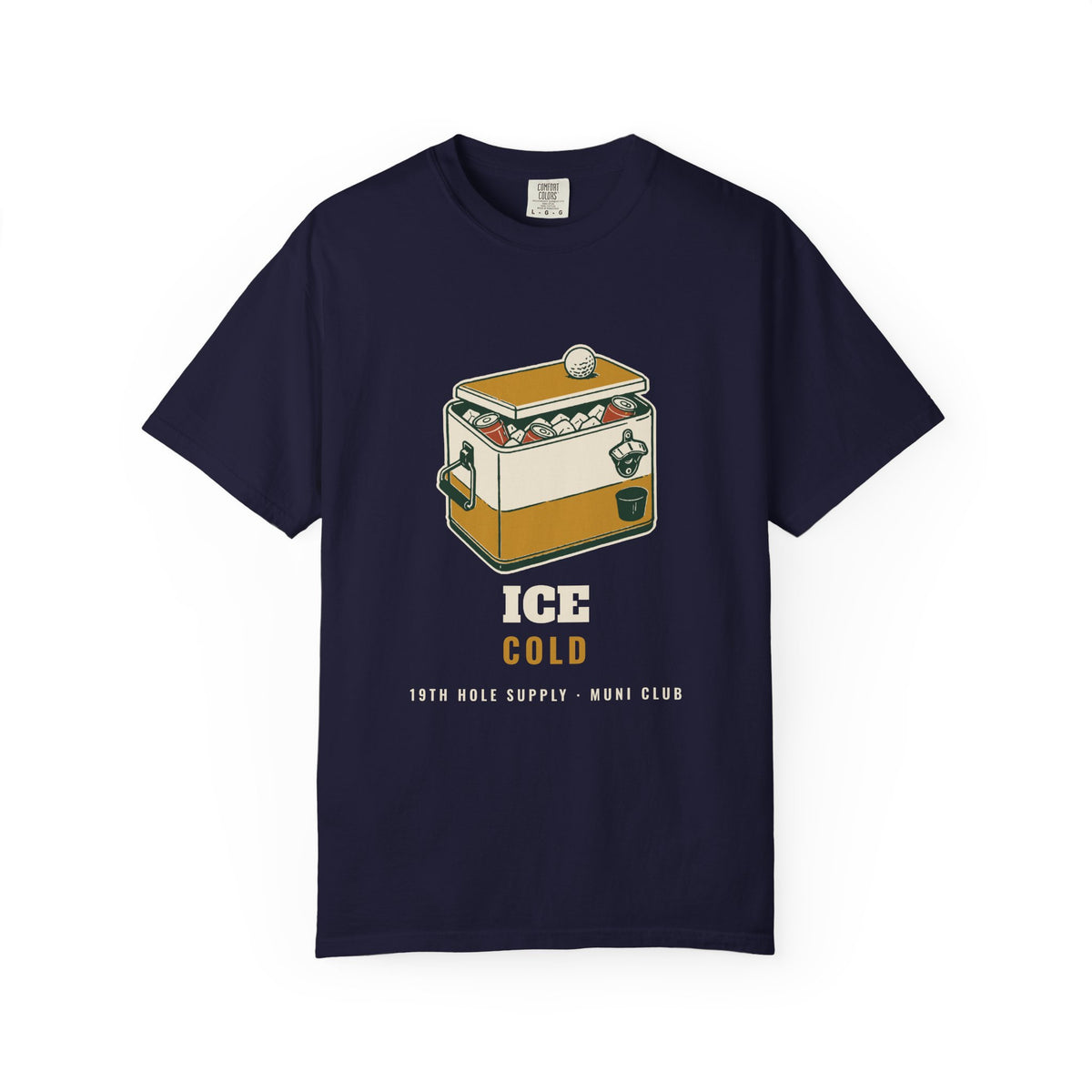 Ice Cold Tee in True Navy, front view