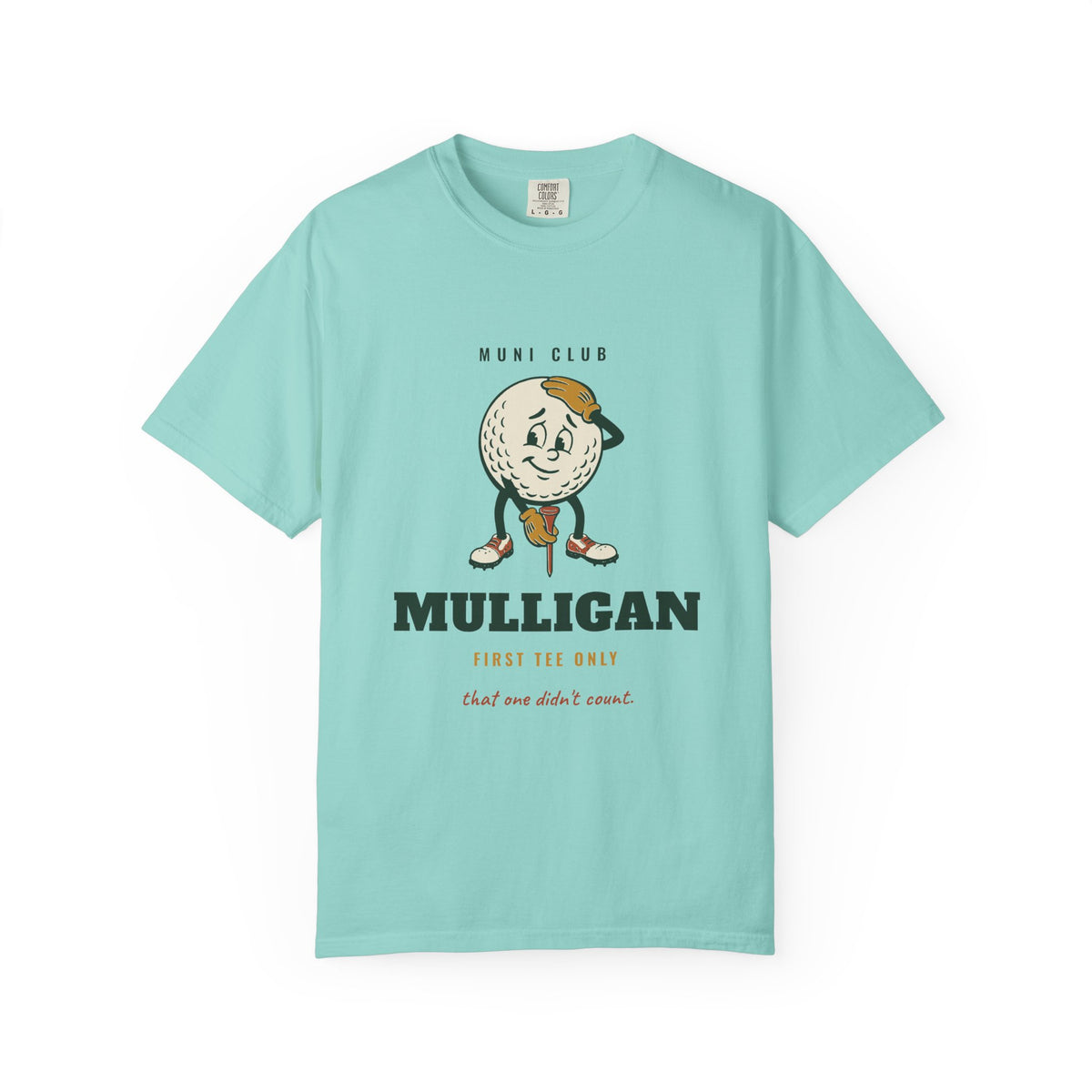 Mulligan Tee in Chalky Mint, front view