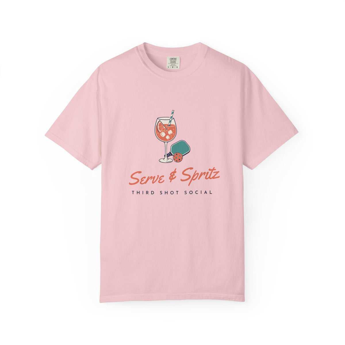 Serve & Spritz Tee in Blossom, front view
