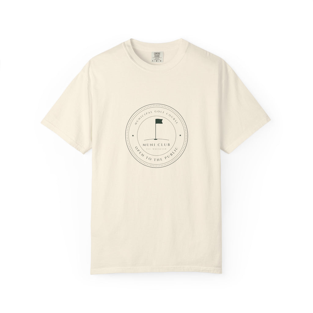 Municipal Seal Tee in Ivory, front view