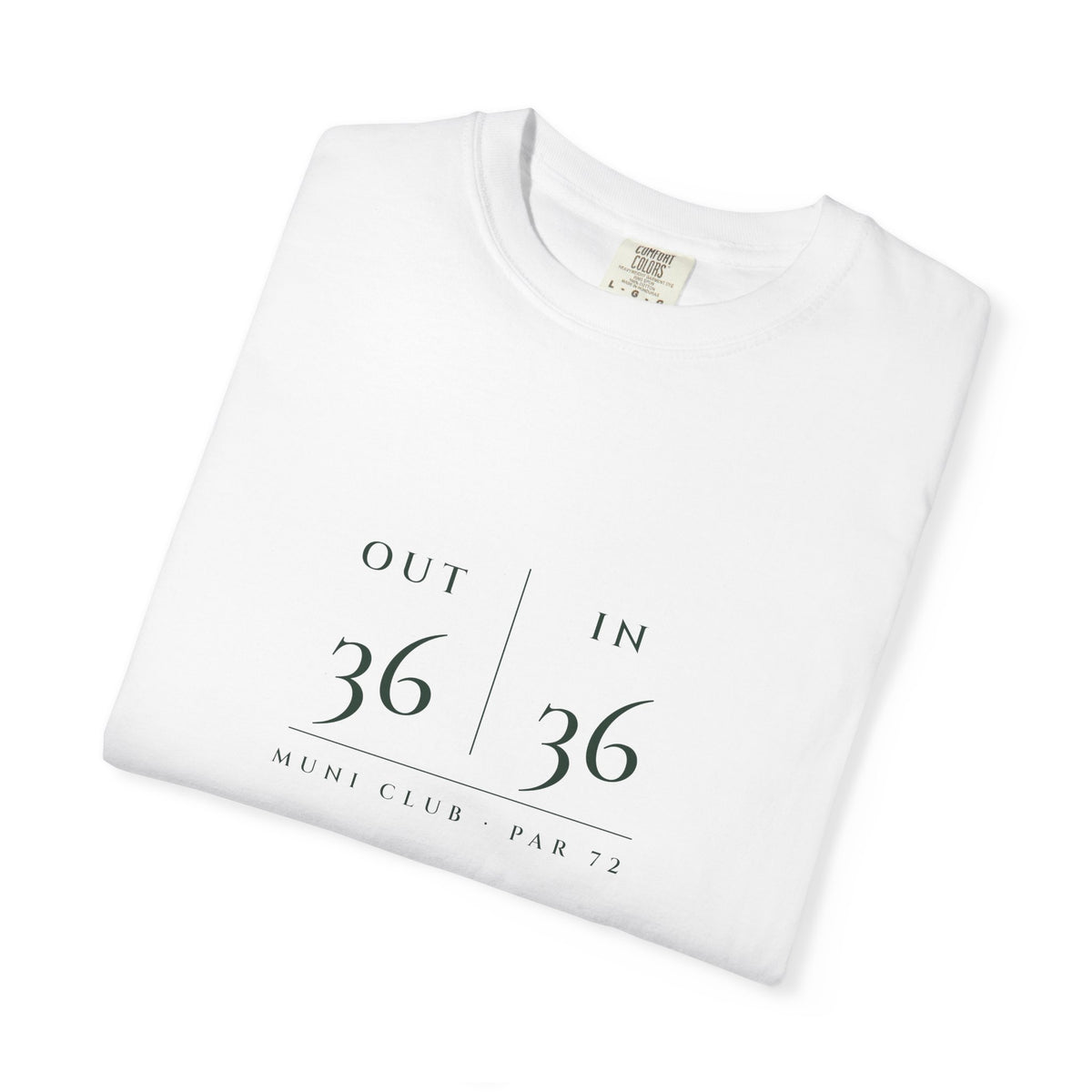 Out & In Tee in White, folded