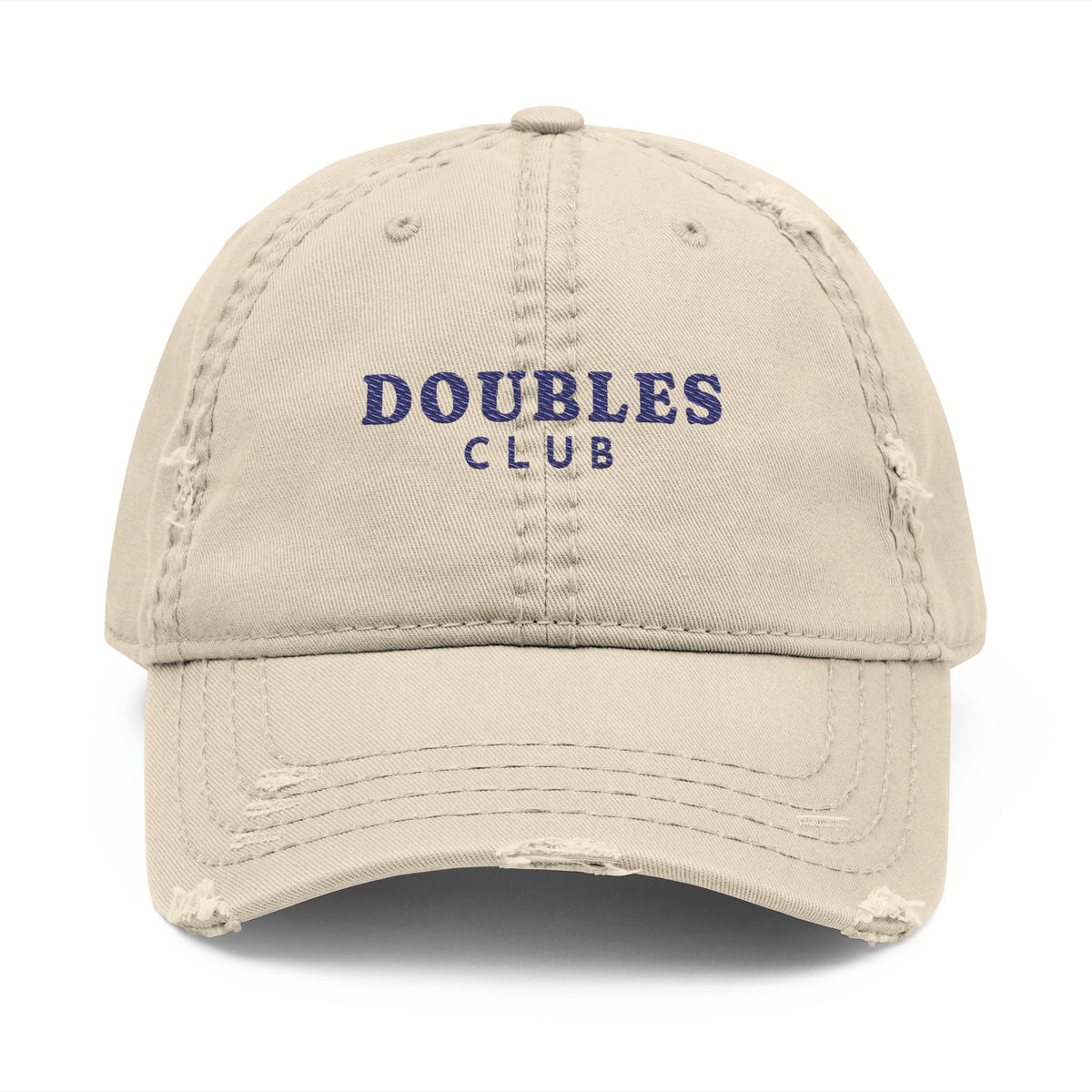 Doubles Club Dad Hat in Khaki, front view
