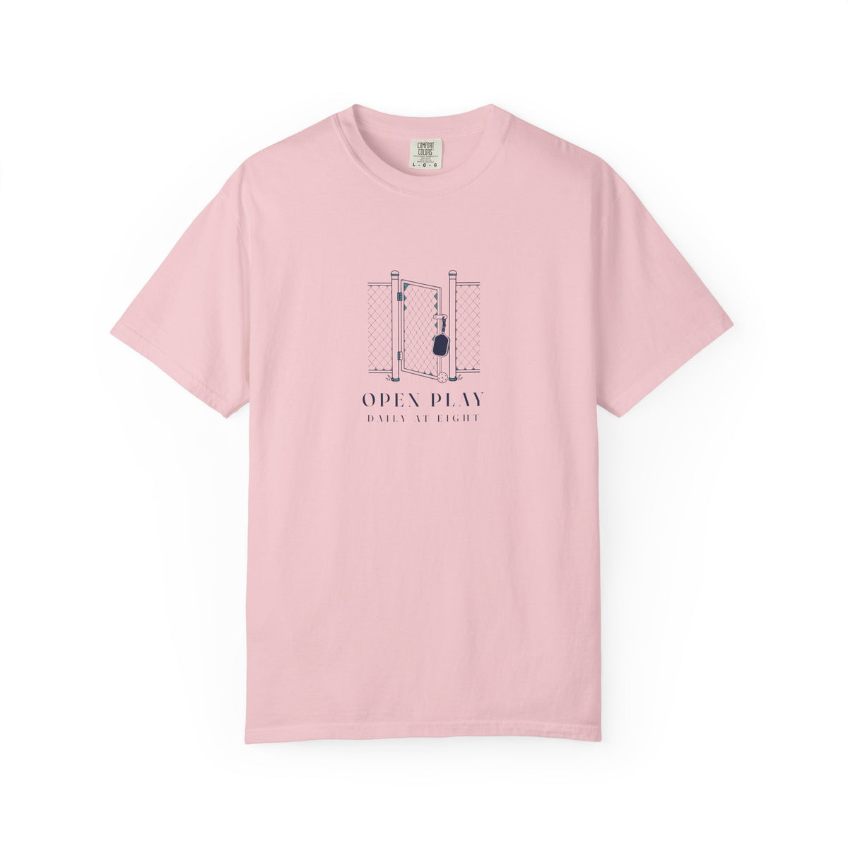 Court Gate Tee in Blossom, front view