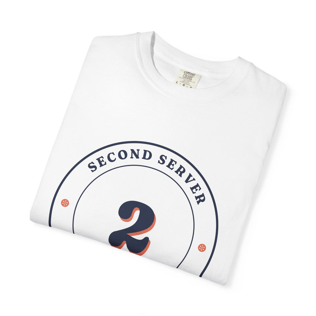 Second Server Tee in White, folded