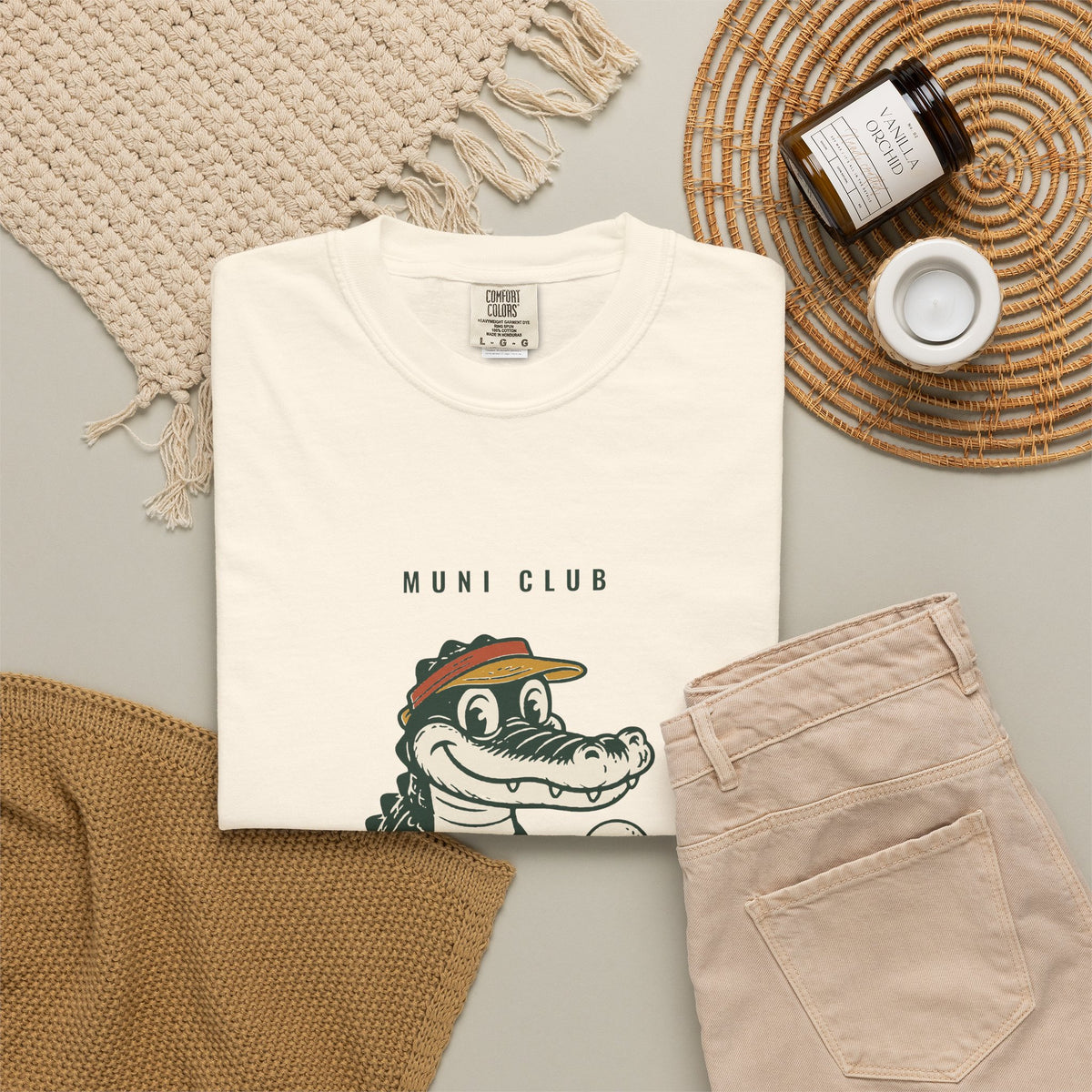 Play It As It Lies Tee in Ivory, flat lay