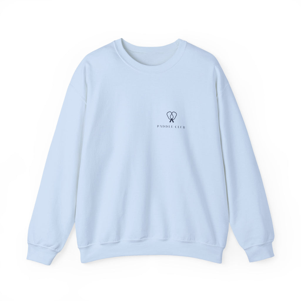 Paddle Mark Crewneck in Light Blue, front view