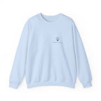 Paddle Mark Crewneck in Light Blue, front view