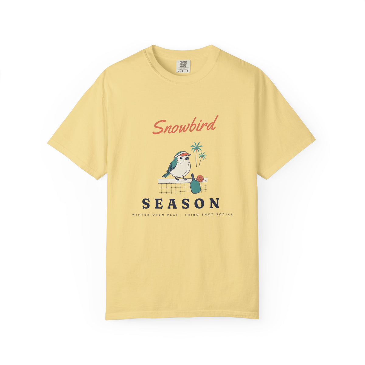 Snowbird Season Tee in Butter, front view