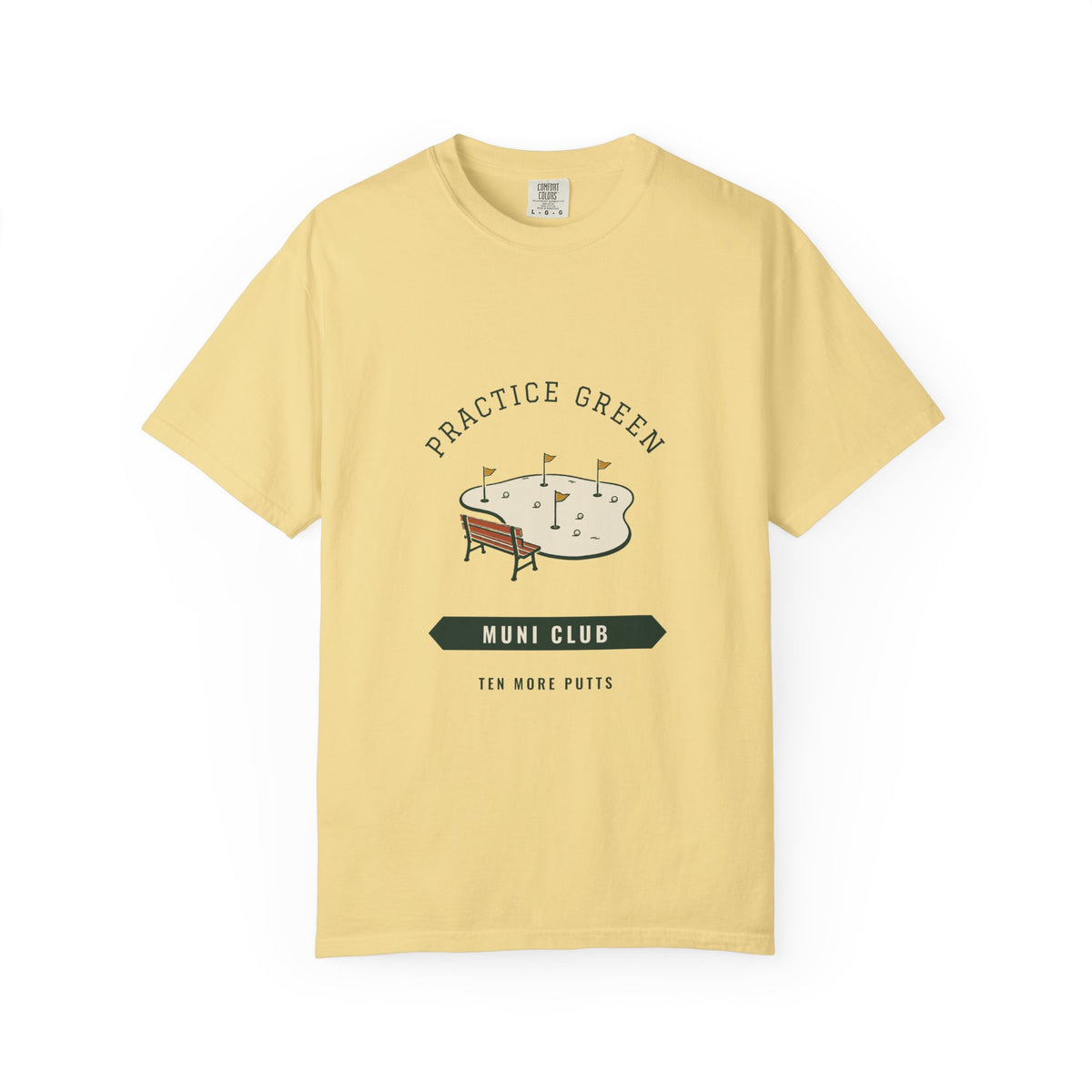 Practice Green Tee in Butter, front view