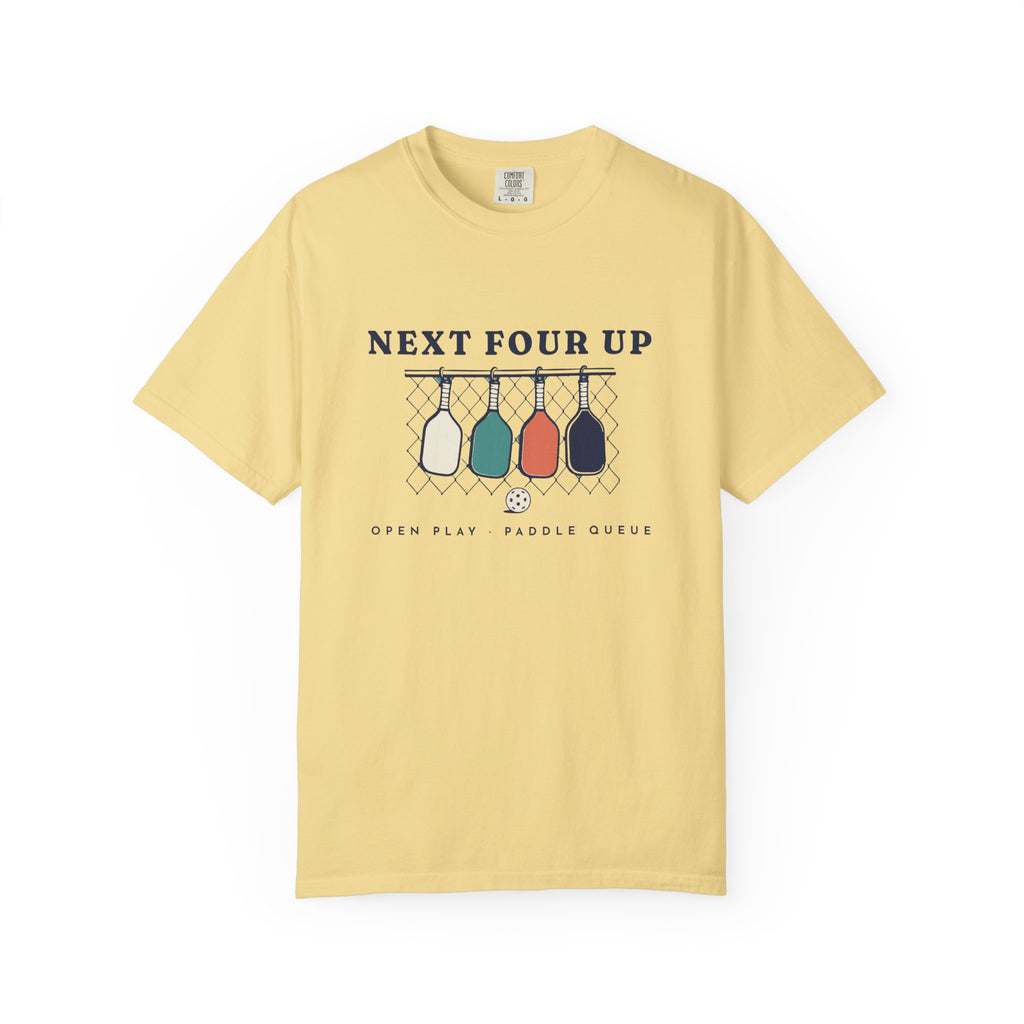 Next Four Up Tee in Butter, front view