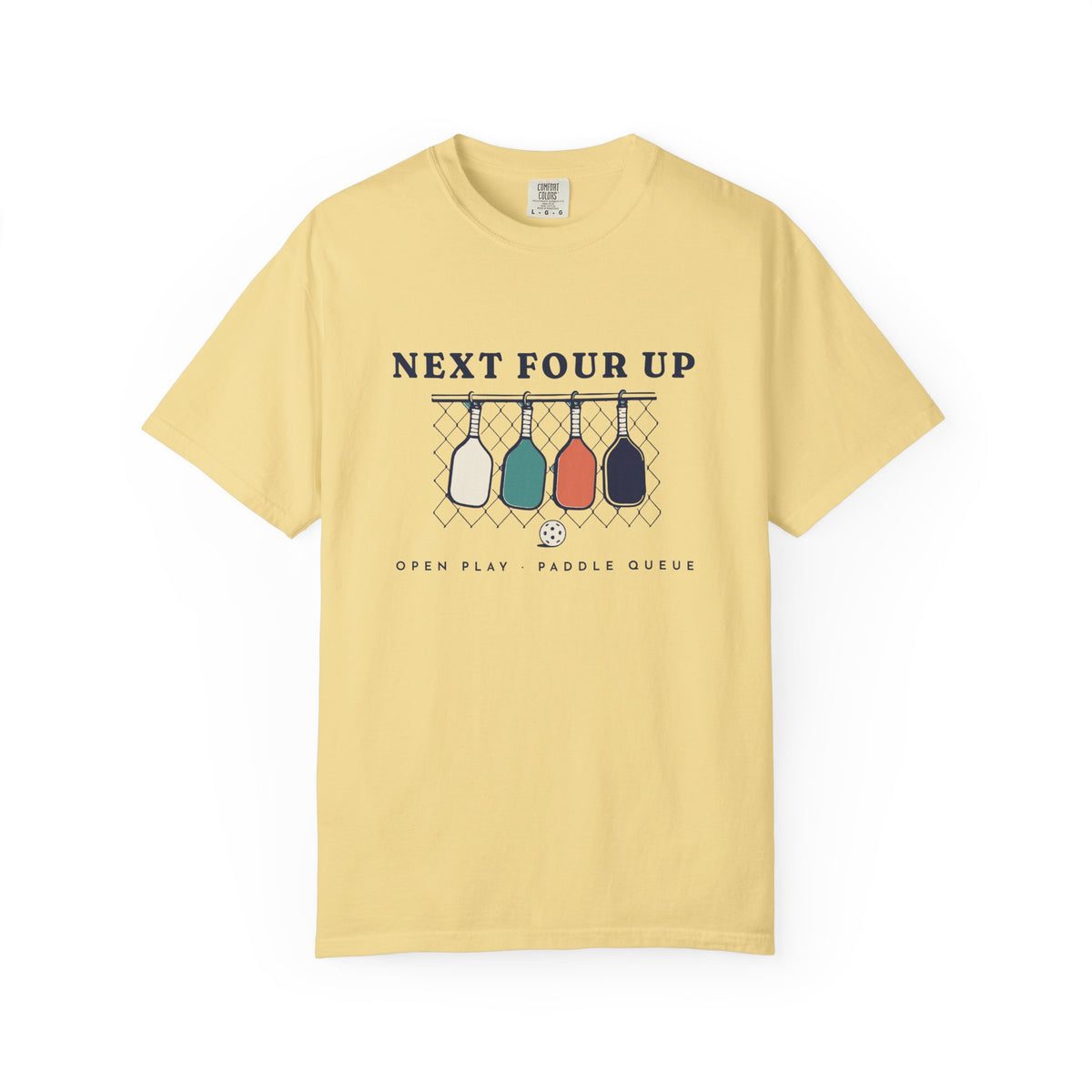 Next Four Up Tee in Butter, front view