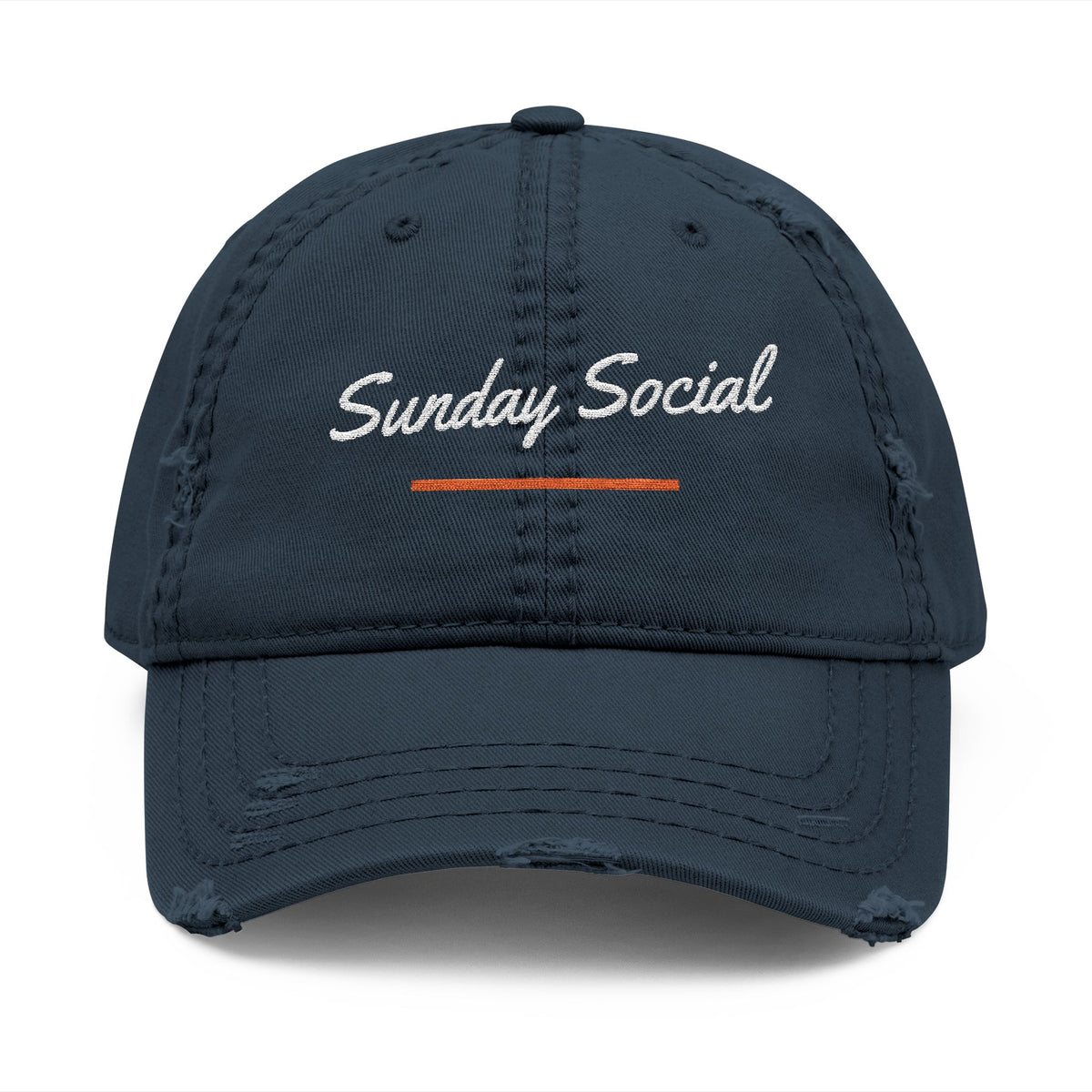 Sunday Social Dad Hat in Dark Navy, front view