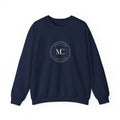 MC Monogram Crest Crewneck in Navy, front view