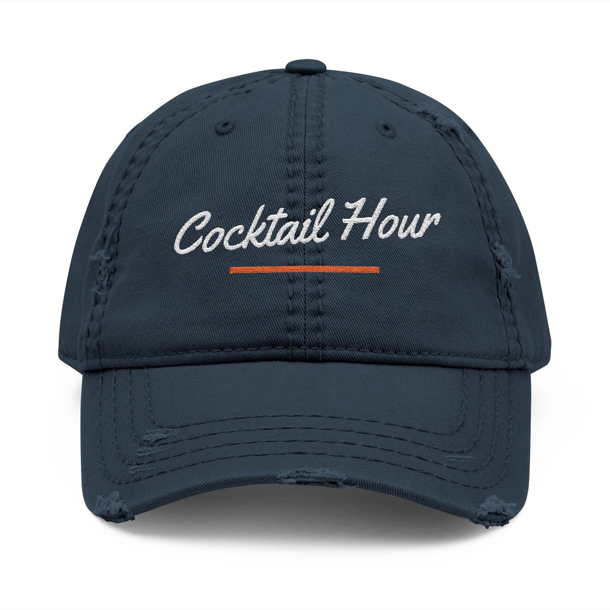 Cocktail Hour Dad Hat in Dark Navy, front view
