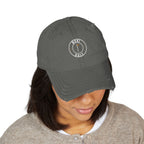 Muni Golf Seal Dad Hat in Charcoal Grey, on model