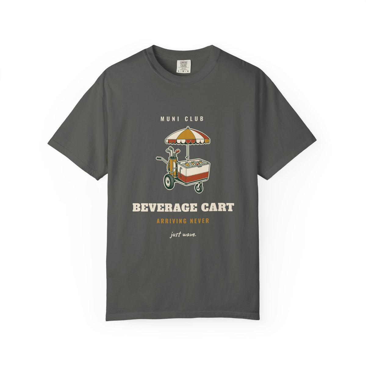 Beverage Cart Tee in Pepper, front view