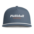 Pickleball Italic Rope Cap in Blue Jean, front view