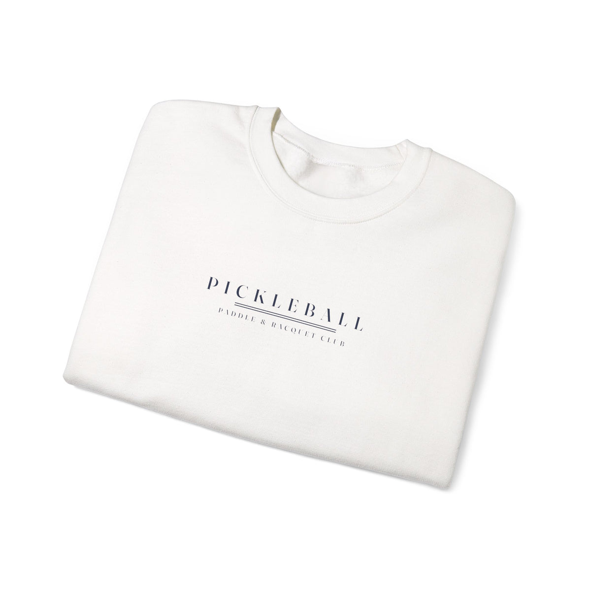 Pickleball Caps Crewneck in White, folded