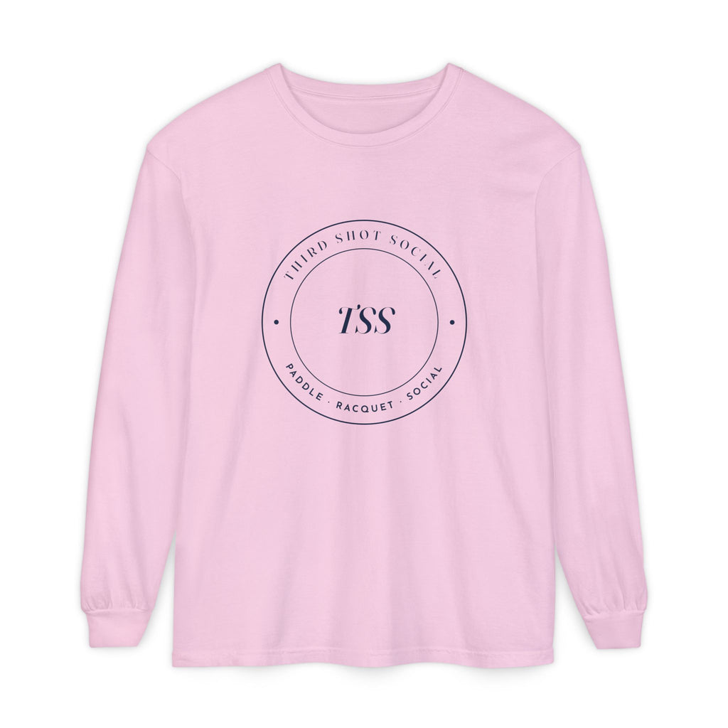 Club Seal Long Sleeve Tee in Blossom, front view