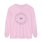 Club Seal Long Sleeve Tee in Blossom, front view