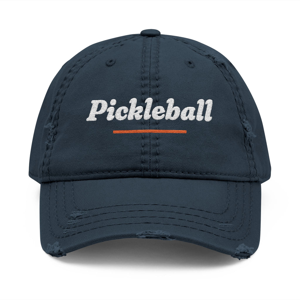 Pickleball Italic Dad Hat in Dark Navy, front view