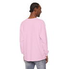 The Third Shot Long Sleeve Tee in Blossom, on model, back view