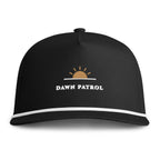 Dawn Patrol Rope Cap in Black, front view
